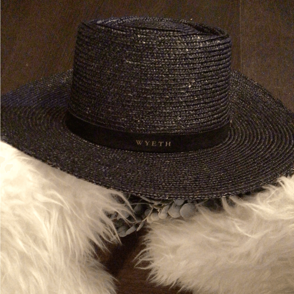 NEW! Wyeth Straw stamped boater